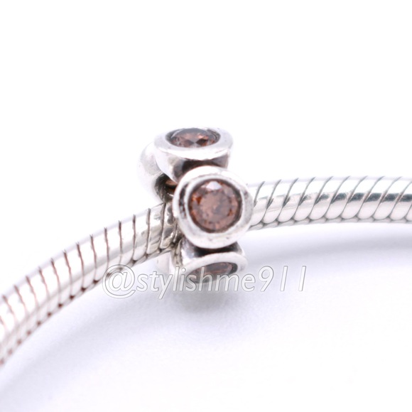 Authentic PANDORA Lights Brown CZ Spacer - Picture 4 of 11